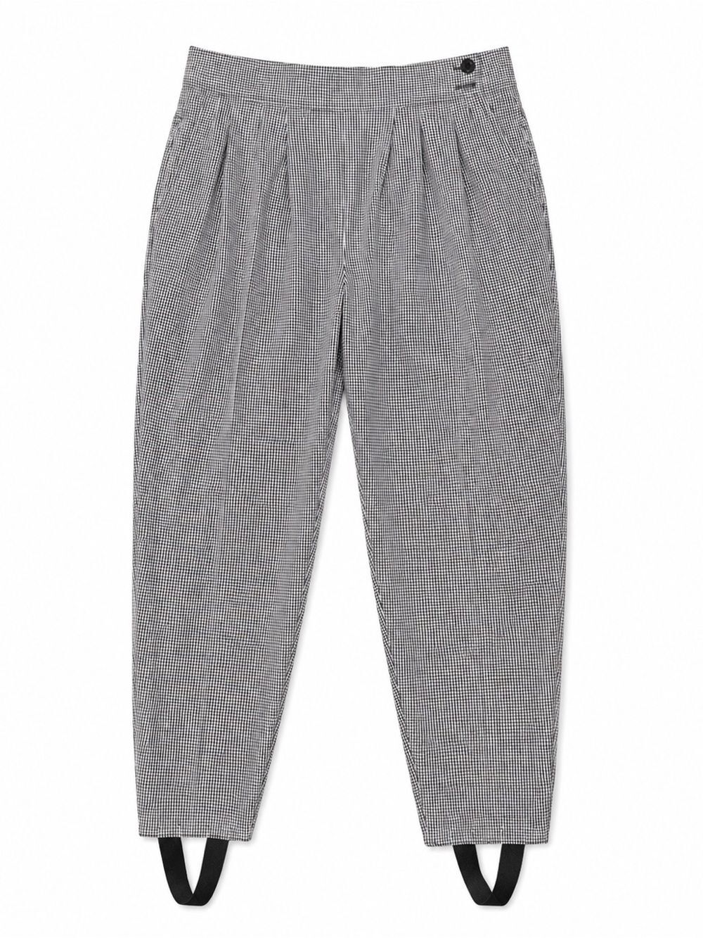 Counterparts Petites Size 8 Black White Gingham Stirrup Pants High Waist Vintage